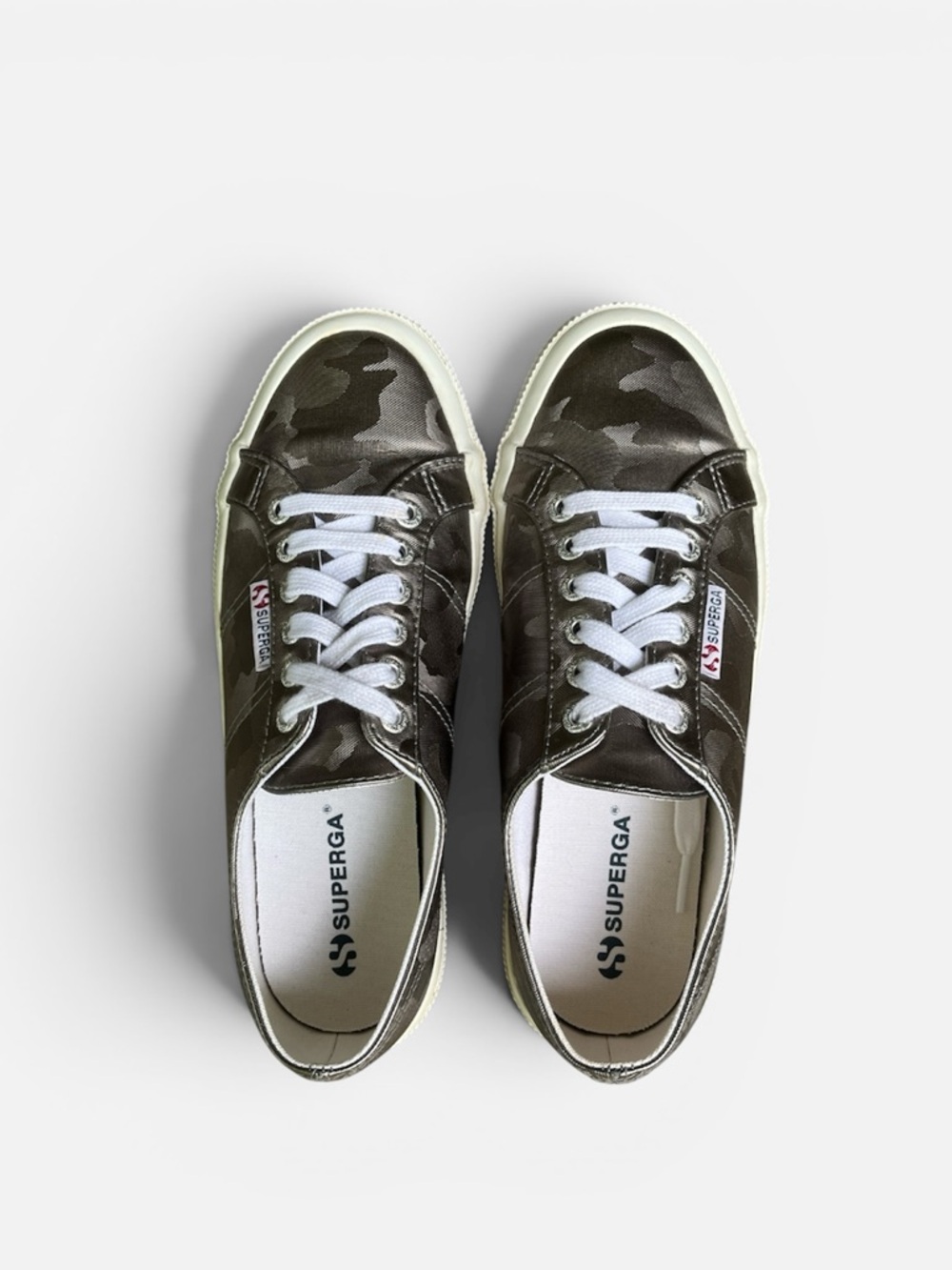 Superga 2750 Army Chrome Sneaker in Silver Camo Size EU 39; W’s 8; M’s 6 1/2 - Picture 10 of 13